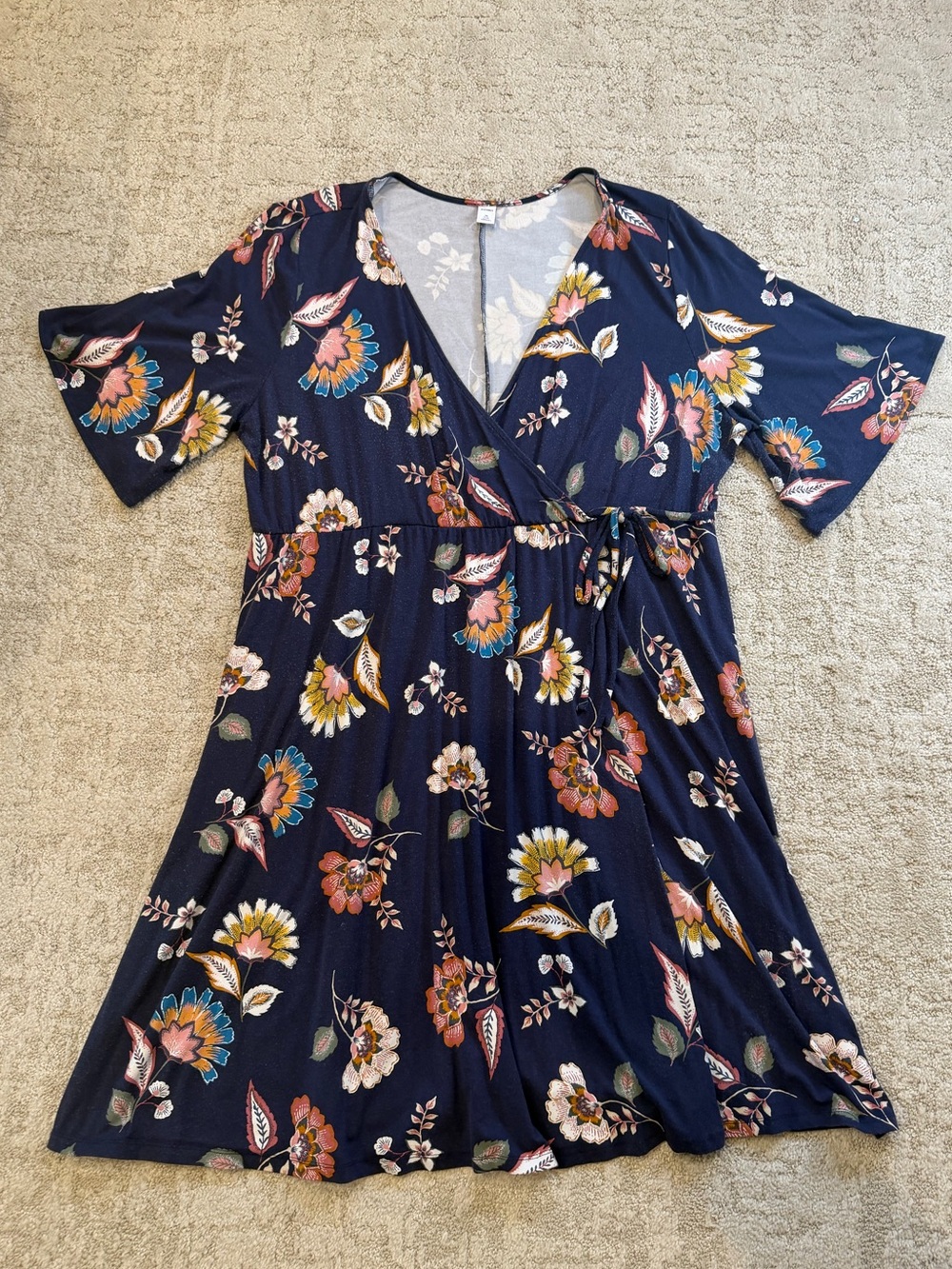 Women’s Old Navy Floral Wrap Style Dress - Short Sleeve Size 2X